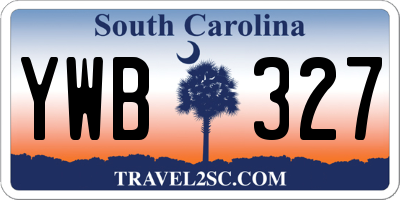 SC license plate YWB327