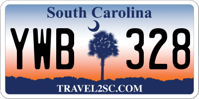 SC license plate YWB328