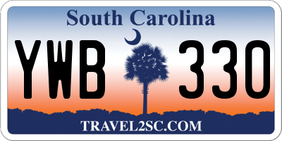 SC license plate YWB330
