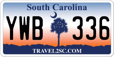 SC license plate YWB336