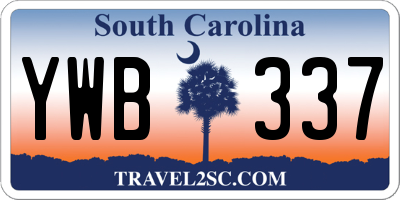 SC license plate YWB337