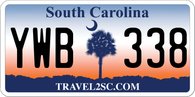 SC license plate YWB338