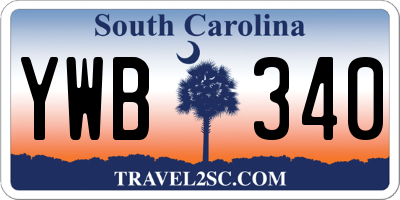 SC license plate YWB340