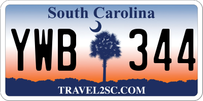 SC license plate YWB344