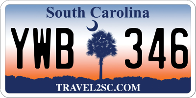 SC license plate YWB346