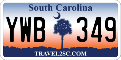 SC license plate YWB349