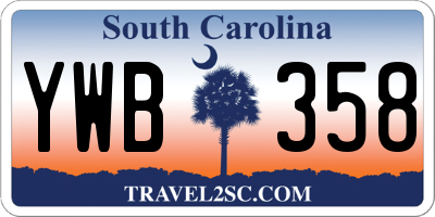 SC license plate YWB358