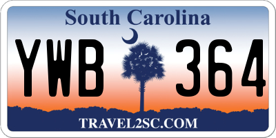 SC license plate YWB364