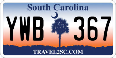 SC license plate YWB367