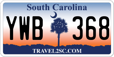 SC license plate YWB368