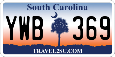SC license plate YWB369