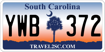 SC license plate YWB372