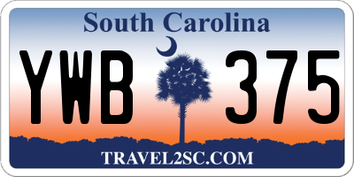 SC license plate YWB375