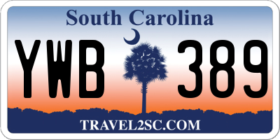 SC license plate YWB389