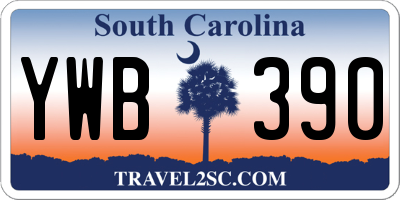 SC license plate YWB390