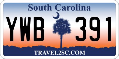 SC license plate YWB391
