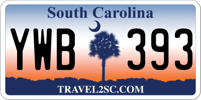 SC license plate YWB393