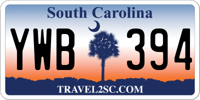 SC license plate YWB394