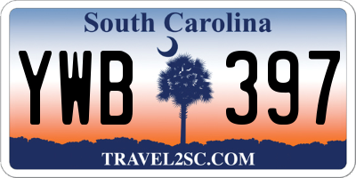 SC license plate YWB397