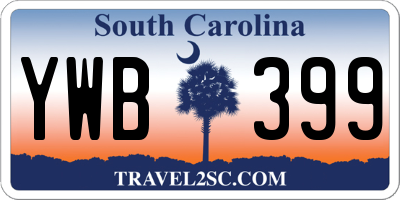 SC license plate YWB399
