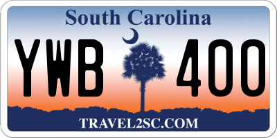 SC license plate YWB400