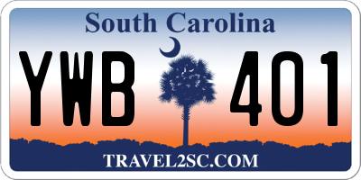 SC license plate YWB401