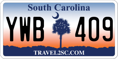 SC license plate YWB409