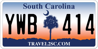SC license plate YWB414