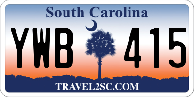 SC license plate YWB415