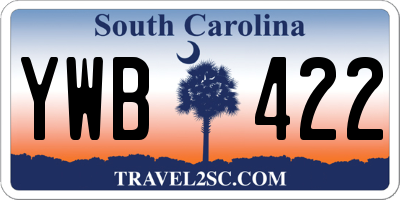 SC license plate YWB422