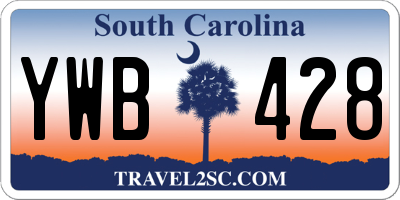 SC license plate YWB428