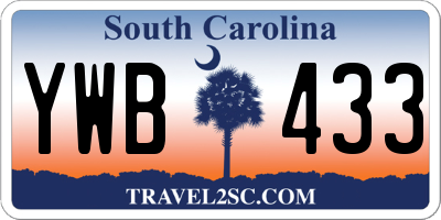 SC license plate YWB433