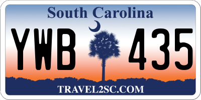 SC license plate YWB435