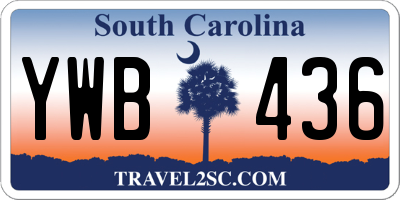 SC license plate YWB436