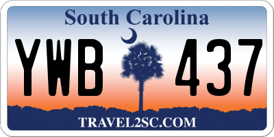SC license plate YWB437