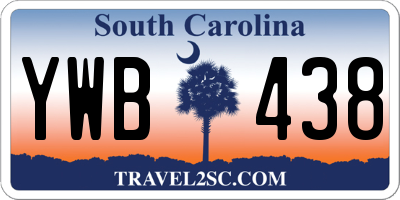 SC license plate YWB438