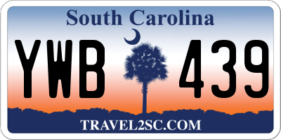 SC license plate YWB439
