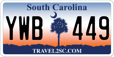 SC license plate YWB449