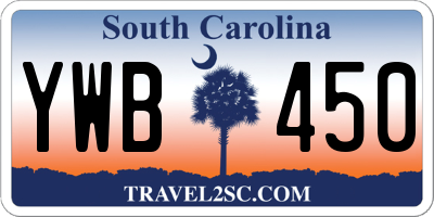 SC license plate YWB450