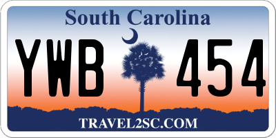 SC license plate YWB454