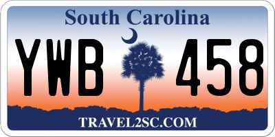 SC license plate YWB458