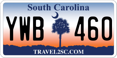 SC license plate YWB460