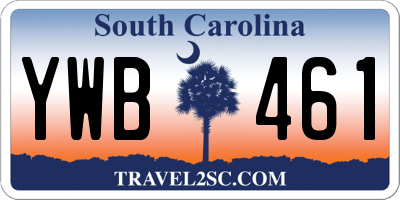 SC license plate YWB461