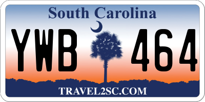 SC license plate YWB464