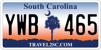 SC license plate YWB465