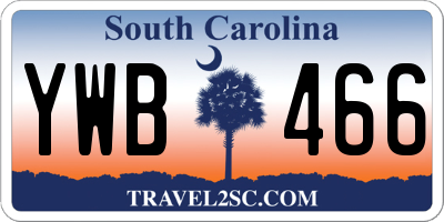 SC license plate YWB466