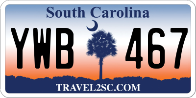 SC license plate YWB467