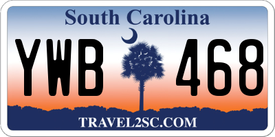 SC license plate YWB468