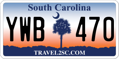 SC license plate YWB470