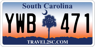 SC license plate YWB471
